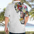 Hawaiian and Japanese Together Hawaiian Shirt Colorful Traditional Japanese Tattoo and Kakau Pattern White Color