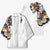 Hawaiian and Japanese Together Kimono Colorful Traditional Japanese Tattoo and Kakau Pattern White Color - Polynesian Pride