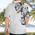 Hawaiian and Japanese Together Hawaiian Shirt Japanese Koi Fish Tattoo and Kakau Pattern White Color