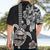 Hawaiian and Japanese Together Hawaiian Shirt Japanese Culture and Turtle Kakau Tattoo Black Color