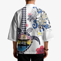 Hawaiian and Japanese Together Kimono Japanese Culture and Turtle Kakau Tattoo White Color LT03 - Polynesian Pride