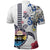 Hawaiian and Japanese Together Polo Shirt Japanese Culture and Turtle Kakau Tattoo White Color