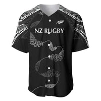 New Zealand Rugby Custom Baseball Jersey Aotearoa Armour Blacks Silver Ferns - Polynesian Pride