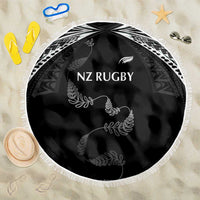 New Zealand Rugby Beach Blanket Aotearoa Armour Blacks Silver Ferns - Polynesian Pride