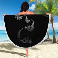 New Zealand Rugby Beach Blanket Aotearoa Armour Blacks Silver Ferns - Polynesian Pride