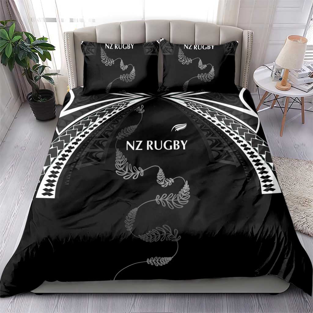 New Zealand Rugby Bedding Set Aotearoa Armour Blacks Silver Ferns - Polynesian Pride