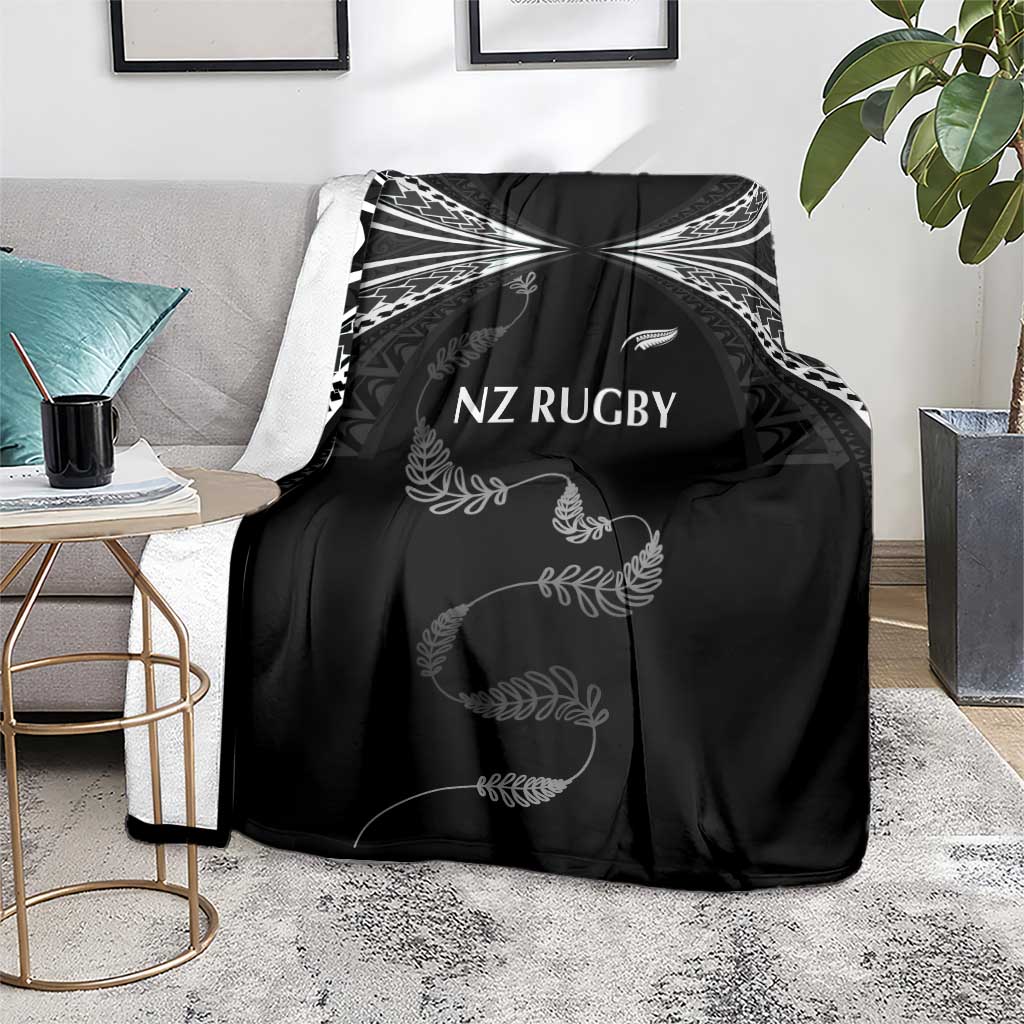 New Zealand Rugby Blanket Aotearoa Armour Blacks Silver Ferns - Polynesian Pride