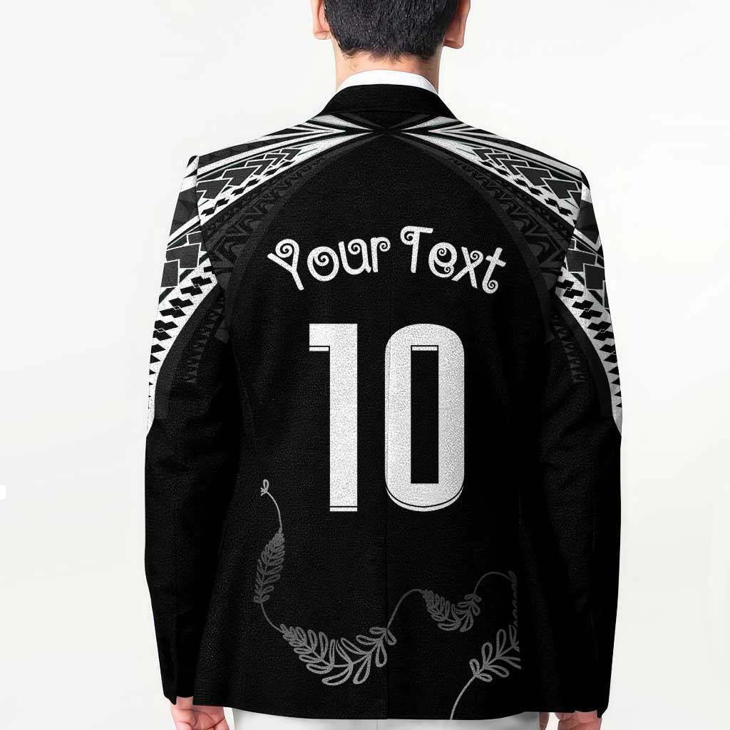 New Zealand Rugby Custom Blazer Aotearoa Armour Blacks Silver Ferns - Polynesian Pride
