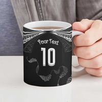 New Zealand Rugby Custom Ceramic Mug Aotearoa Armour Blacks Silver Ferns - Polynesian Pride