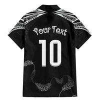 New Zealand Rugby Custom Family Matching Mermaid Dress and Hawaiian Shirt Aotearoa Armour Blacks Silver Ferns - Polynesian Pride