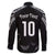 New Zealand Rugby Custom Family Matching Off The Shoulder Long Sleeve Dress and Hawaiian Shirt Aotearoa Armour Blacks Silver Ferns - Polynesian Pride