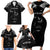 New Zealand Rugby Custom Family Matching Short Sleeve Bodycon Dress and Hawaiian Shirt Aotearoa Armour Blacks Silver Ferns - Polynesian Pride