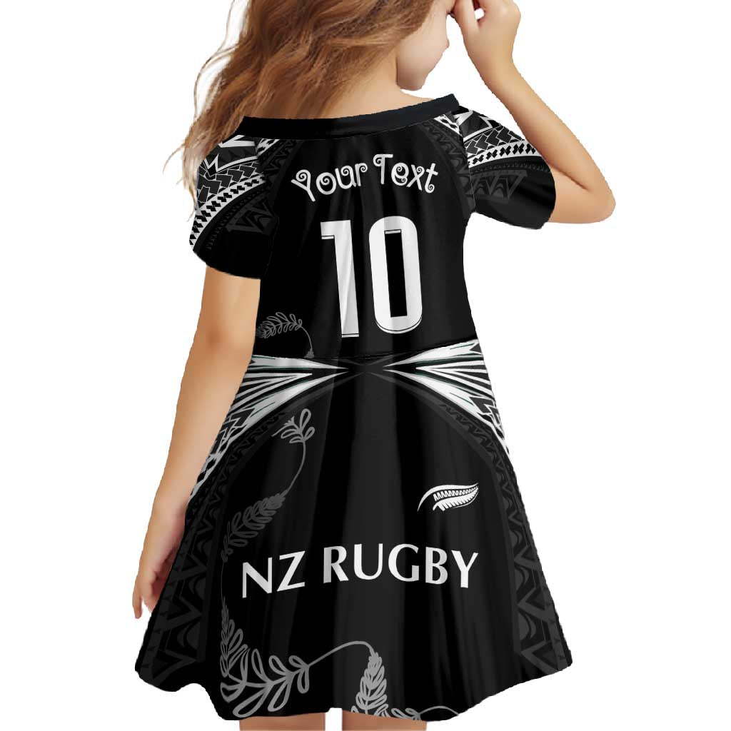 New Zealand Rugby Custom Family Matching Summer Maxi Dress and Hawaiian Shirt Aotearoa Armour Blacks Silver Ferns - Polynesian Pride
