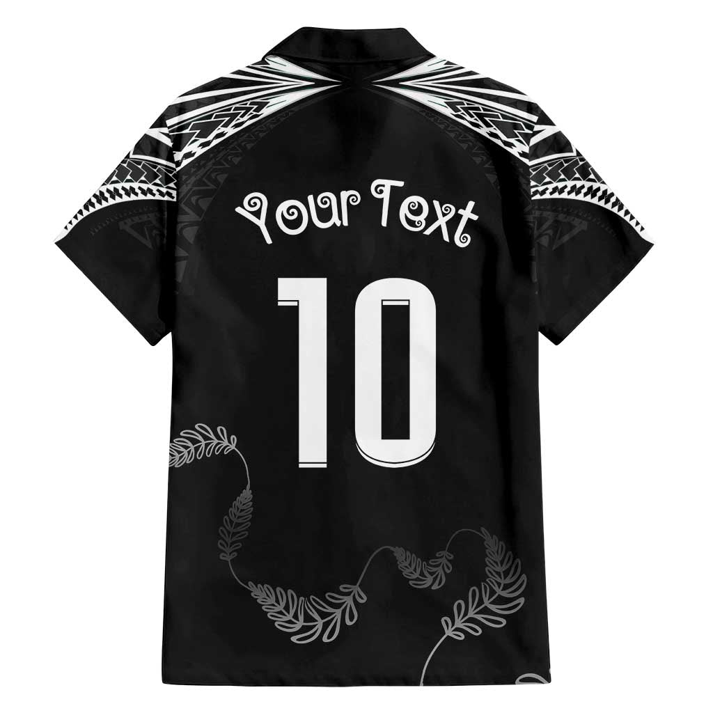 New Zealand Rugby Custom Family Matching Summer Maxi Dress and Hawaiian Shirt Aotearoa Armour Blacks Silver Ferns - Polynesian Pride