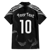 New Zealand Rugby Custom Hawaiian Shirt Aotearoa Armour Blacks Silver Ferns - Polynesian Pride