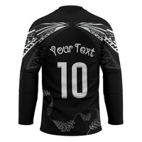 New Zealand Rugby Custom Hockey Jersey Aotearoa Armour Blacks Silver Ferns - Polynesian Pride