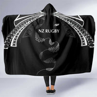 New Zealand Rugby Hooded Blanket Aotearoa Armour Blacks Silver Ferns - Polynesian Pride