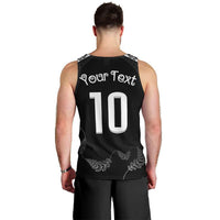 New Zealand Rugby Custom Men Tank Top Aotearoa Armour Blacks Silver Ferns - Polynesian Pride
