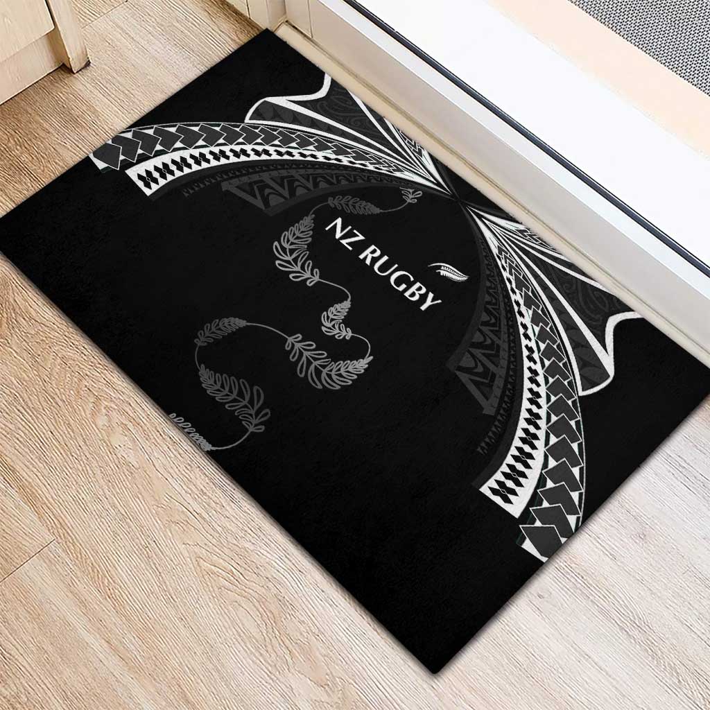 New Zealand Rugby Rubber Doormat Aotearoa Armour Blacks Silver Ferns - Polynesian Pride