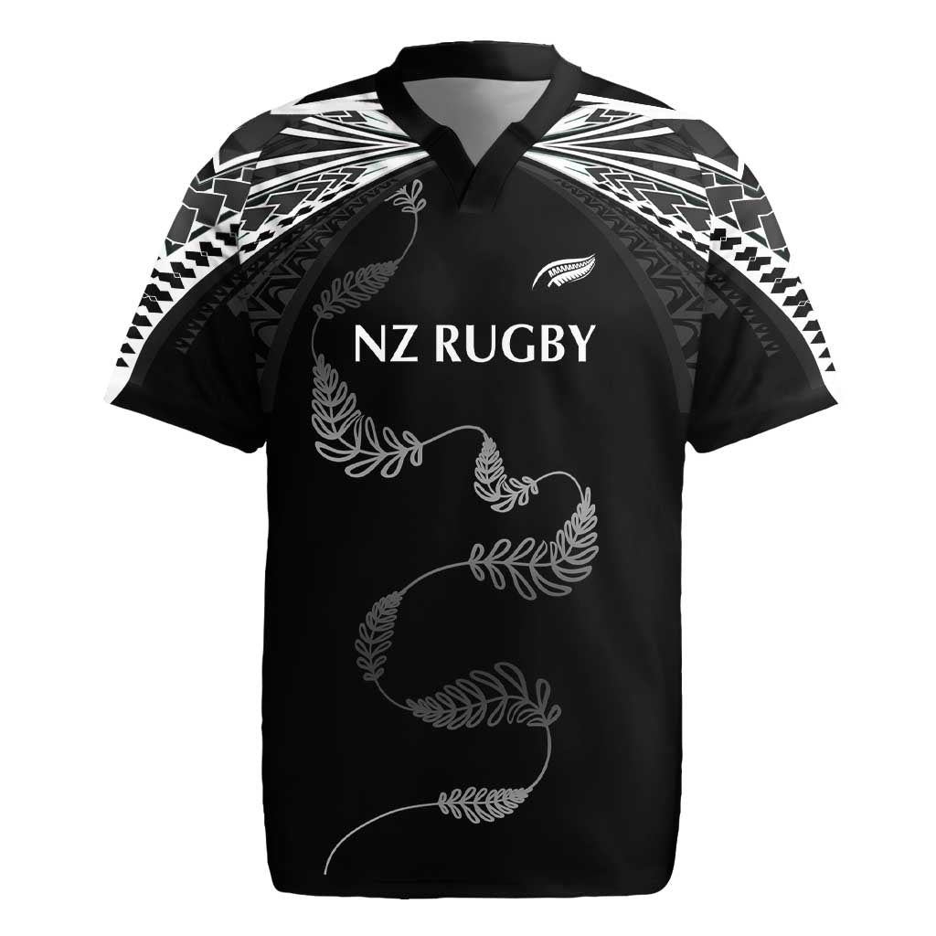 New Zealand Rugby Custom Rugby Jersey Aotearoa Armour Blacks Silver Ferns - Polynesian Pride