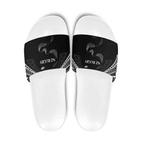 New Zealand Rugby Slide Sandals Aotearoa Armour Blacks Silver Ferns - Polynesian Pride