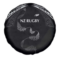 New Zealand Rugby Spare Tire Cover Aotearoa Armour Blacks Silver Ferns - Polynesian Pride