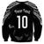 New Zealand Rugby Custom Sweatshirt Aotearoa Armour Blacks Silver Ferns - Polynesian Pride