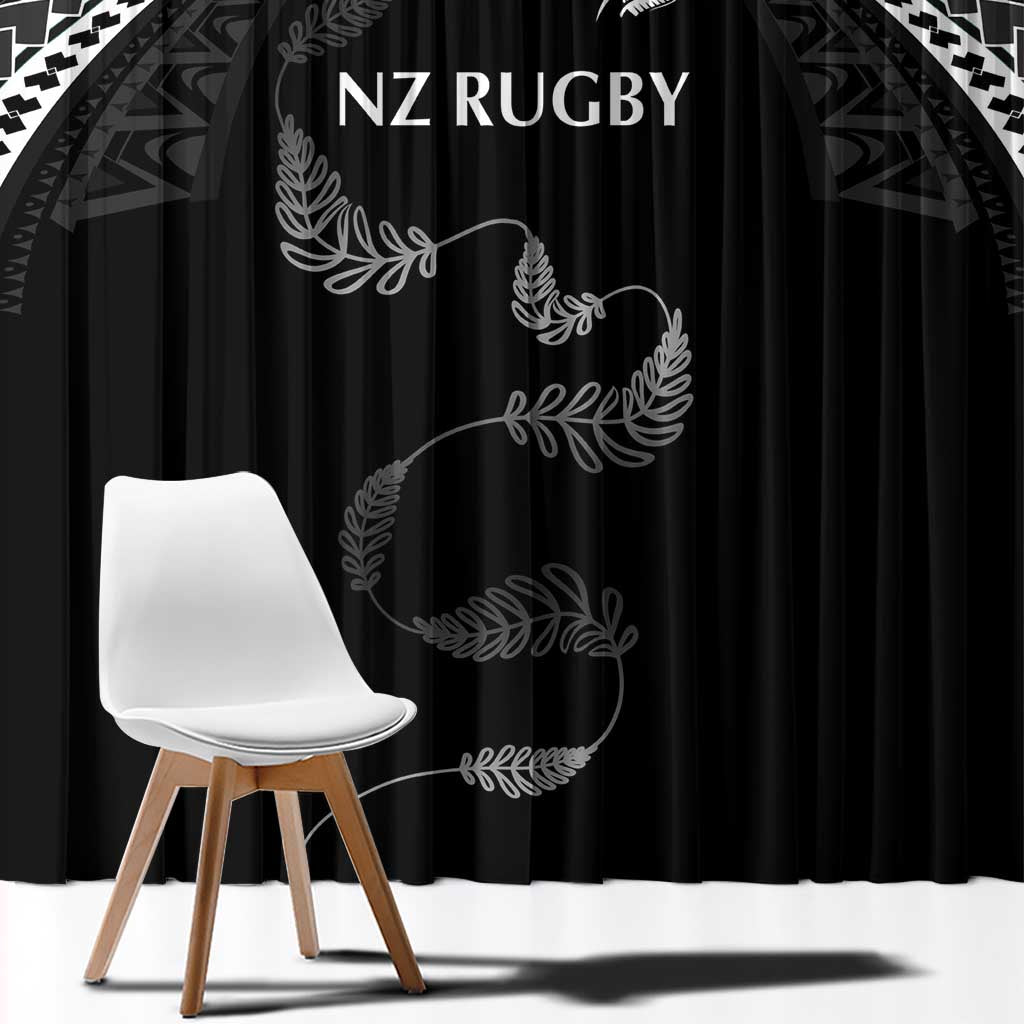 New Zealand Rugby Window Curtain Aotearoa Armour Blacks Silver Ferns - Polynesian Pride