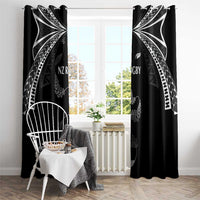 New Zealand Rugby Window Curtain Aotearoa Armour Blacks Silver Ferns - Polynesian Pride