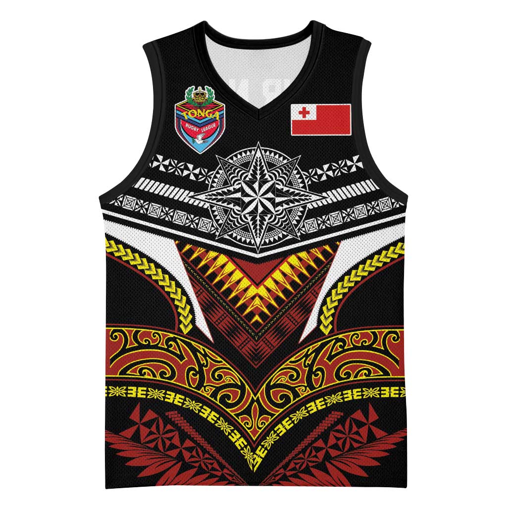 Tonga Rugby Custom Basketball Jersey Mana o Tonga-Tribal Heritage Edition Black Color - Polynesian Pride