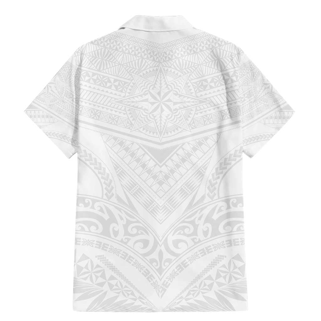 Tonga White Sunday Family Matching Mermaid Dress and Hawaiian Shirt Tongan Tribal Heritage Tattoos - Polynesian Pride