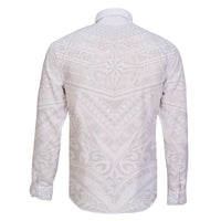 Tonga White Sunday Family Matching Off The Shoulder Long Sleeve Dress and Hawaiian Shirt Tongan Tribal Heritage Tattoos - Polynesian Pride