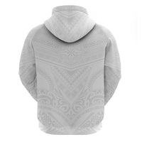 Tonga White Sunday Hoodie Tongan Tribal Heritage Tattoos - Polynesian Pride