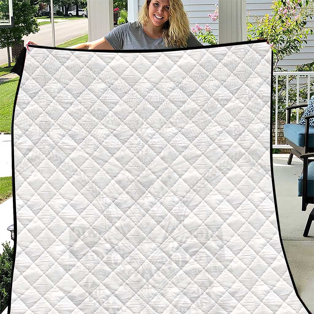 Tonga White Sunday Quilt Tongan Tribal Heritage Tattoos - Polynesian Pride