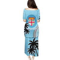 Personalised Fiji Puletasi Tapa Pattern Fijian Coat of Arms and Palm Tree LT03 - Polynesian Pride
