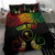 Personalised Chuuk Independence Day Bedding Set Polynesian Tattoo and Plumeria Reggae Color