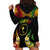 Personalised Chuuk Independence Day Hoodie Dress Polynesian Tattoo and Plumeria Reggae Color