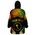 Personalised Chuuk Independence Day Wearable Blanket Hoodie Polynesian Tattoo and Plumeria Reggae Color