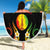 Personalised New Caledonia Independence Day Beach Blanket Polynesian Tattoo and Plumeria Reggae Color