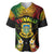 Personalised Tuvalu Independence Day Baseball Jersey Polynesian Tattoo and Plumeria Reggae Color