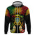 Personalised Tuvalu Independence Day Hoodie Polynesian Tattoo and Plumeria Reggae Color