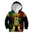 Personalised Tuvalu Independence Day Kid Hoodie Polynesian Tattoo and Plumeria Reggae Color