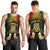 Personalised Tuvalu Independence Day Men Tank Top Polynesian Tattoo and Plumeria Reggae Color