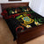 Personalised Tuvalu Independence Day Quilt Bed Set Polynesian Tattoo and Plumeria Reggae Color