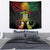 Personalised Tuvalu Independence Day Tapestry Polynesian Tattoo and Plumeria Reggae Color