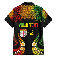 Personalised Malampa Fiji Day Hawaiian Shirt Polynesian Tattoo and Plumeria Reggae Color LT03 - Polynesian Pride