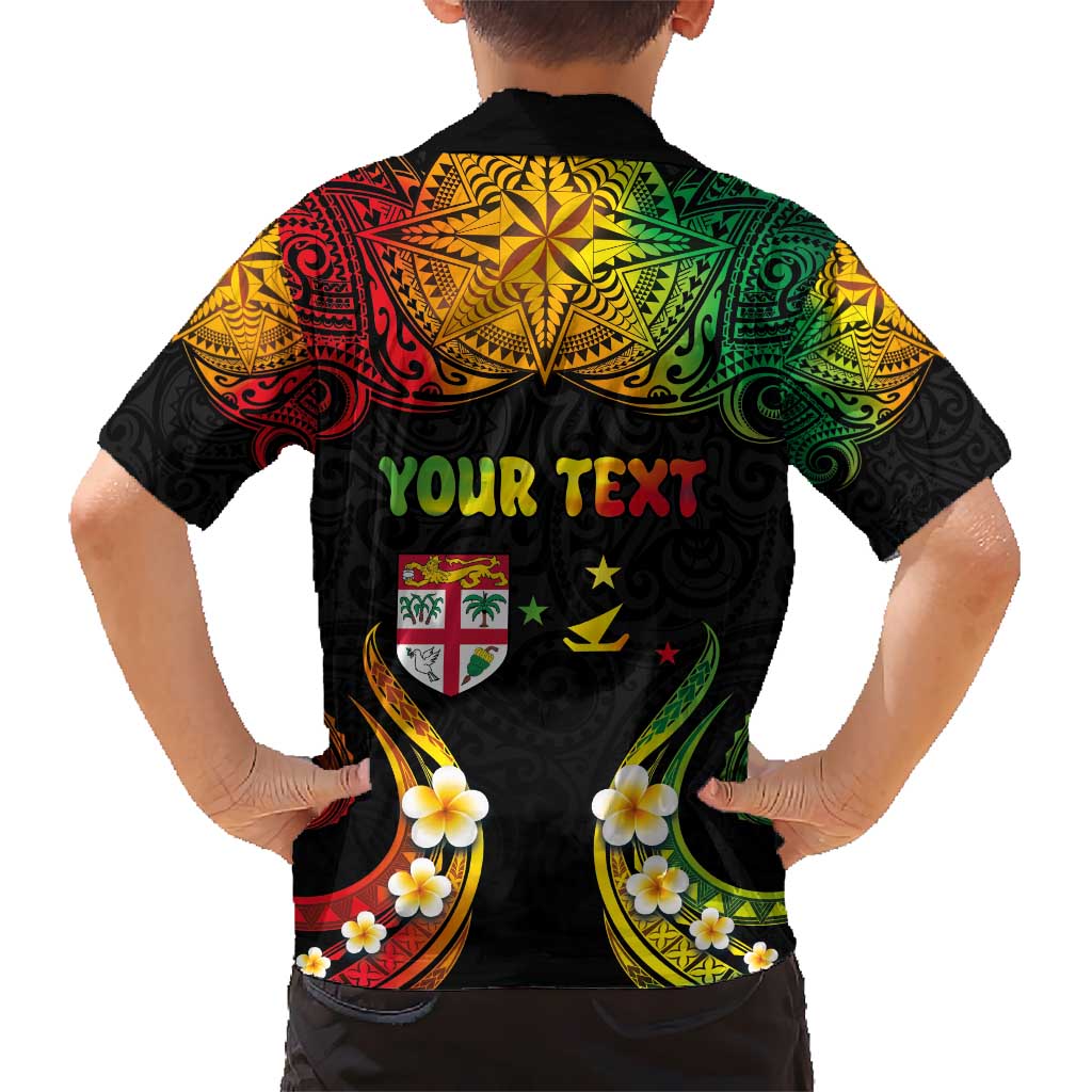 Personalised Malampa Fiji Day Hawaiian Shirt Polynesian Tattoo and Plumeria Reggae Color LT03 - Polynesian Pride