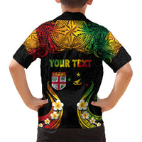Personalised Malampa Fiji Day Hawaiian Shirt Polynesian Tattoo and Plumeria Reggae Color LT03 - Polynesian Pride