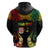 Personalised Malampa Fiji Day Hoodie Polynesian Tattoo and Plumeria Reggae Color