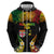 Personalised Malampa Fiji Day Hoodie Polynesian Tattoo and Plumeria Reggae Color